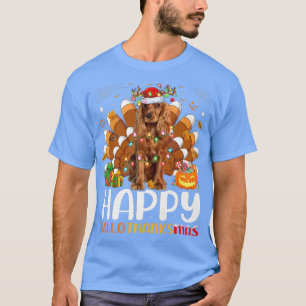 Cocker Spaniel Dog Halloween Christmas Happy Hallo T-Shirt