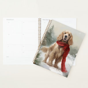 Cocker Spaniel Dog in Snow Christmas Planner