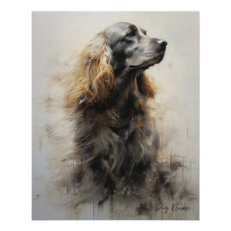 Cocker Spaniel Dog in the wind 004 - Yacobsen Dero Poster