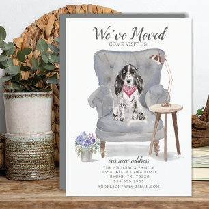 Cocker Spaniel Dog   Moving Announcement