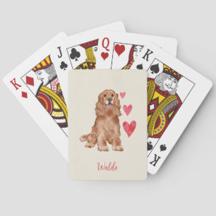 Cocker Spaniel Dog Personalised Pet Name Playing Cards