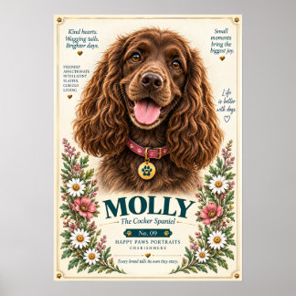 Cocker Spaniel Dog Portrait | Molly No. 09 Poster
