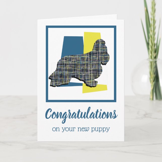 Cocker Spaniel Dog Puppy Congratulations Greeting Card (Front)