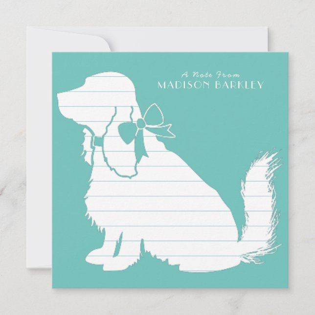 Cocker Spaniel Dog Puppy Thank You Card (Front)