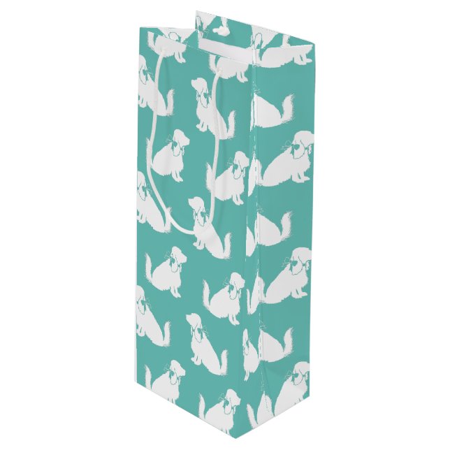 Cocker Spaniel Dog Puppy Wine Gift Bag (Front Angled)