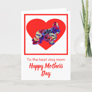 Cocker Spaniel Dog Red Heart Mother’s Day Card