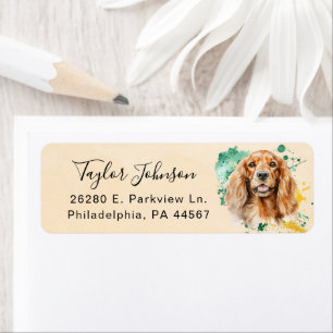 Cocker Spaniel Dog Return Address Label