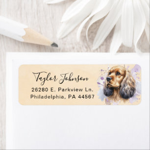 Cocker Spaniel Dog Return Address Label