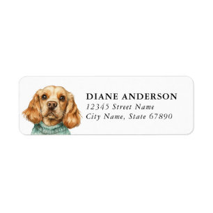 Cocker Spaniel Dog Return Address Labels