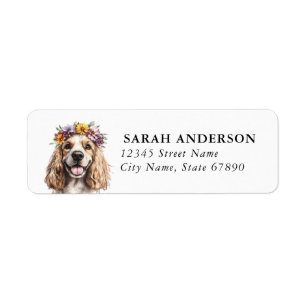 Cocker Spaniel Dog Return Address Labels