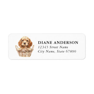 Cocker Spaniel Dog Return Address Labels