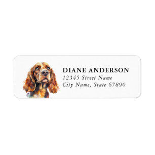 Cocker Spaniel Dog Return Address Labels