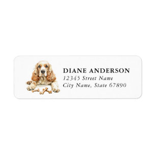 Cocker Spaniel Dog Return Address Labels