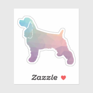 Cocker Spaniel Dog Silhouette Geometric Pattern Ps