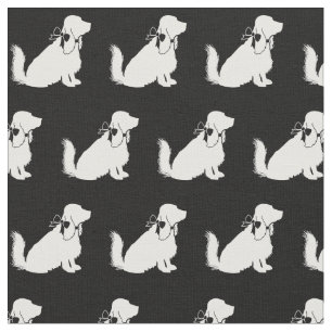 Cocker Spaniel Dog Silhouette Pet Fabric