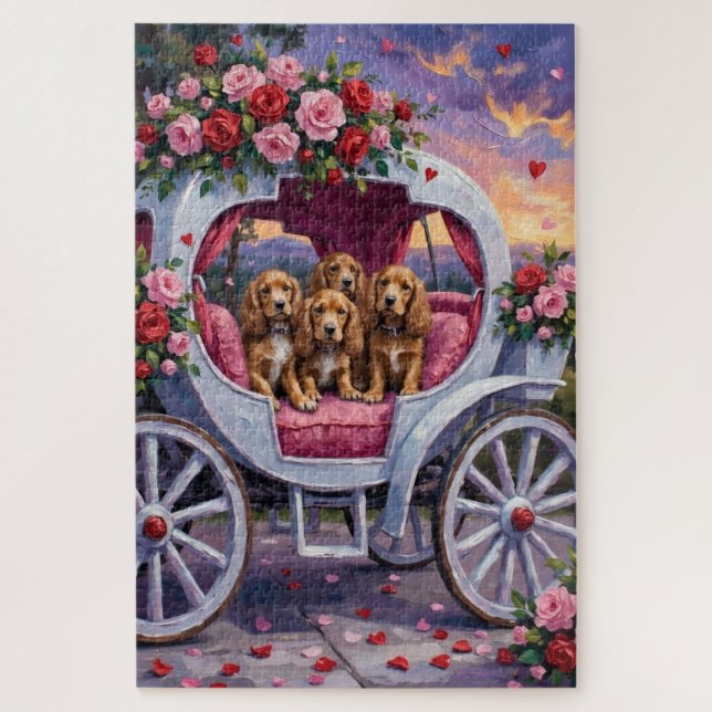 Cocker Spaniel Dog Valentine's Day  Jigsaw Puzzle (Vertical)