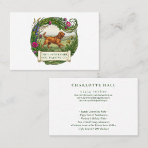 Cocker Spaniel Dog Walker Custom Business Card