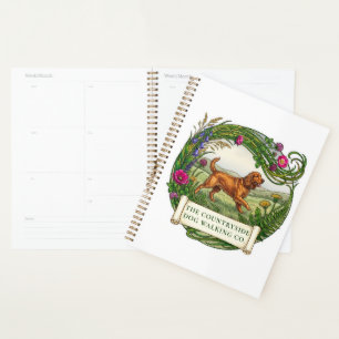 Cocker Spaniel Dog Walker Custom Diary Planner