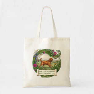 Cocker Spaniel Dog Walker Custom Logo Tote Bag