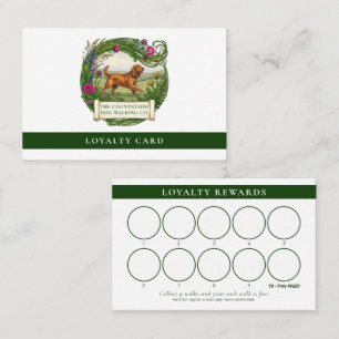 Cocker Spaniel Dog Walker Custom Loyalty Card