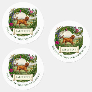 Cocker Spaniel Dog Walker Custom Waterproof Labels