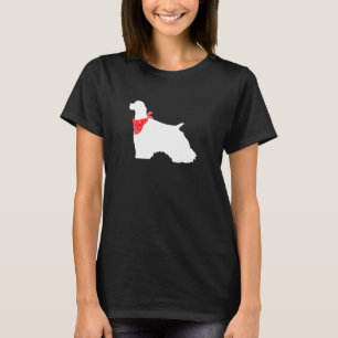 Cocker Spaniel Dog Wearing Red Bandanna T-Shirt