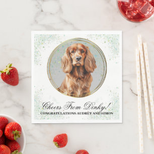 Cocker Spaniel Dog Wedding Napkins with Photo