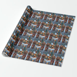 Cocker Spaniel Dogs Christmas Snow Holiday Wrapping Paper