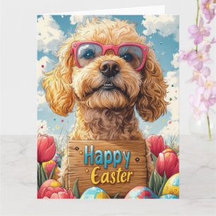 Cocker Spaniel Easter Eggs  Card