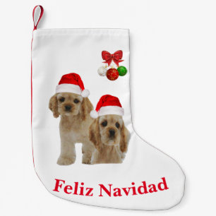 Cocker spaniel Feliz Navidad Christmas Stocking