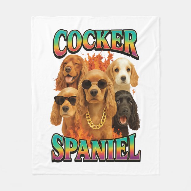 Cocker Spaniel  Fleece Blanket (Front)