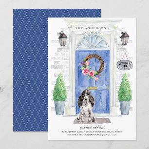 Cocker Spaniel Front Door Moving Announcement