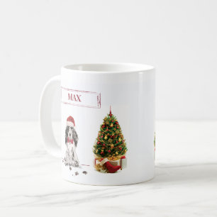 Cocker Spaniel Funny Christmas Dog with Tree Coffee Mug