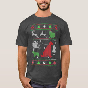 Cocker Spaniel Funny Christmas Snow Paw Dog Dad Mo T-Shirt