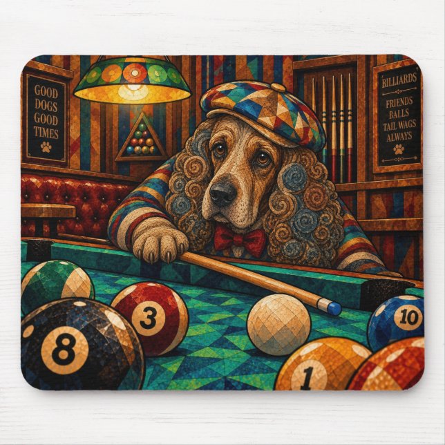 Cocker Spaniel, Geometric Mosaic Mouse Mat (Front)