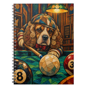 Cocker Spaniel, Geometric Mosaic Notebook