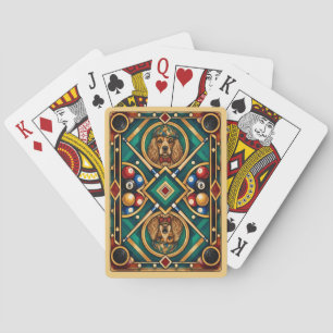Cocker Spaniel, Geometric Mosaic Playing Cards