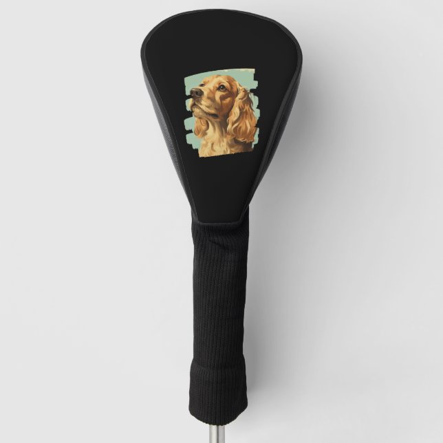 Cocker Spaniel Golf Head Cover (Front)