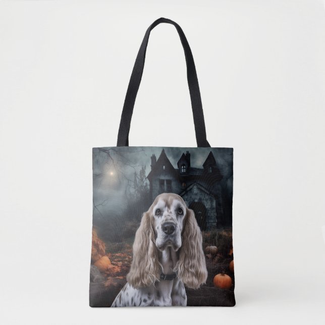 Cocker Spaniel Halloween Scary Tote Bag (Front)