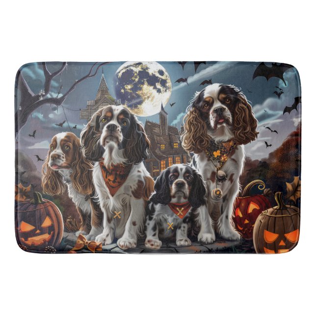 Cocker Spaniel Halloween Spooky Bath Mat (Front)
