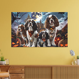 Cocker Spaniel Halloween Spooky Canvas Print