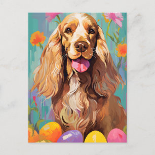 Cocker Spaniel Happy Easter Postcard