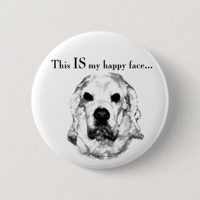 Cocker Spaniel Happy Face 6 Cm Round Badge (Front)