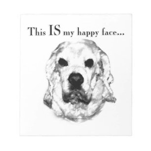 Cocker Spaniel Happy Face Notepad