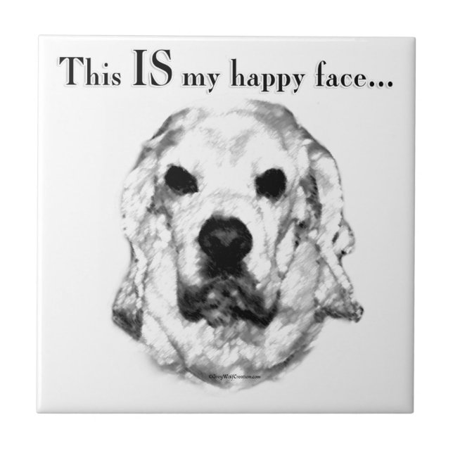 Cocker Spaniel Happy Face Tile (Front)