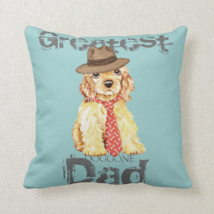 Cocker Spaniel Heart Dad Cushion