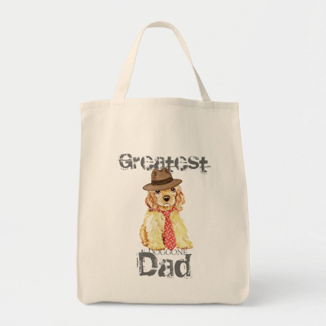 Cocker Spaniel Heart Dad Tote Bag (Front)