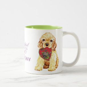 Cocker Spaniel Heart Mum Two-Tone Coffee Mug