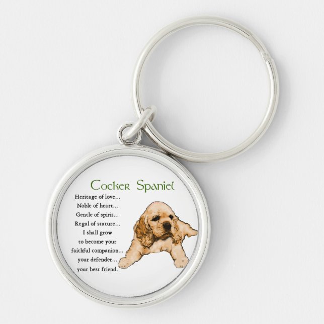 Cocker Spaniel Heritage of Love Key Ring (Front)