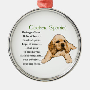 Cocker Spaniel Heritage of Love Metal Tree Decoration